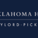 The Oklahoma Hall of Fame and Gaylord-Pickens Museum logo in white on a navy blue background